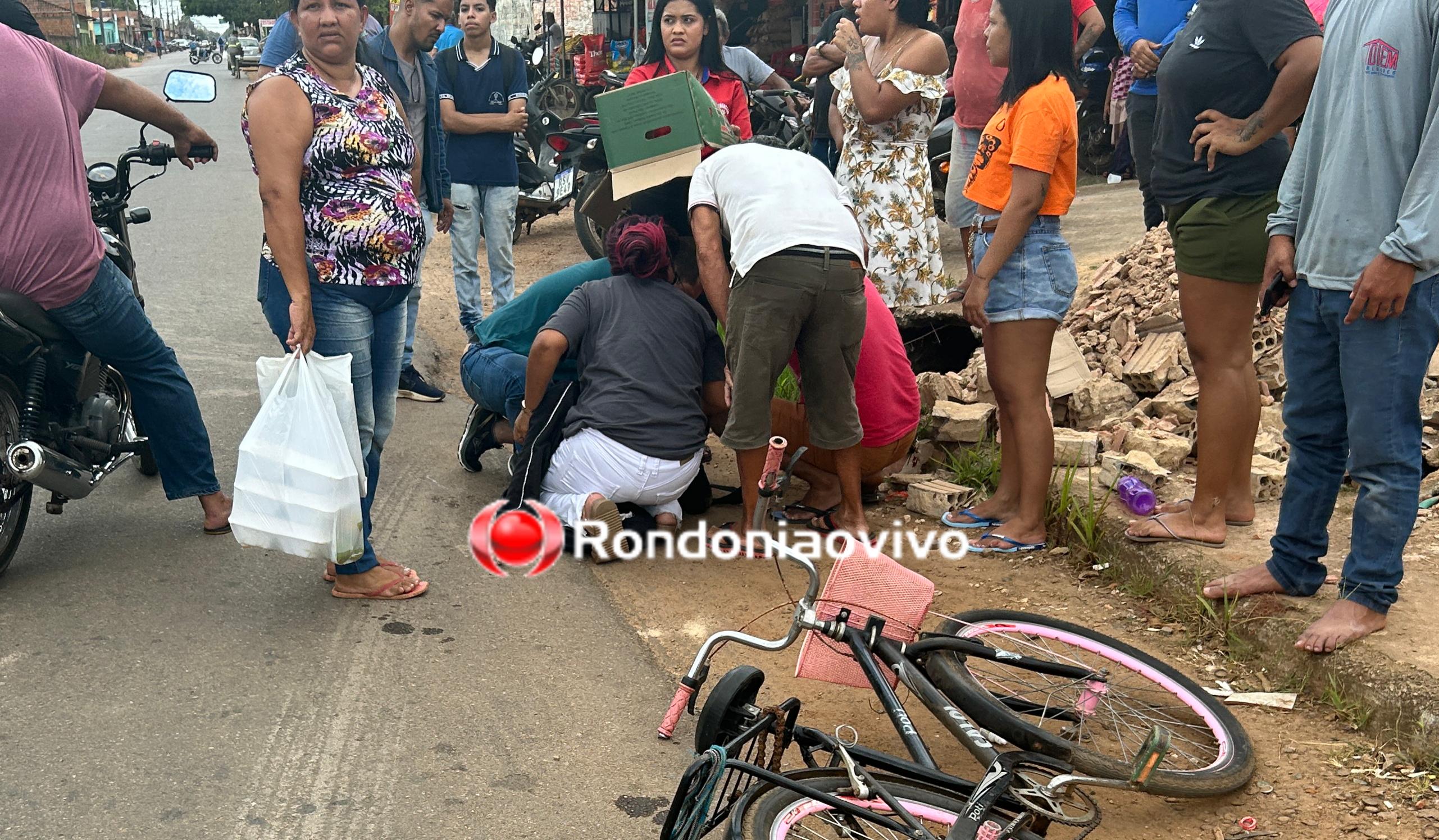 INDO PARA ESCOLA : Menina fica em estado gravíssimo ao ser atropelada por duas motos 