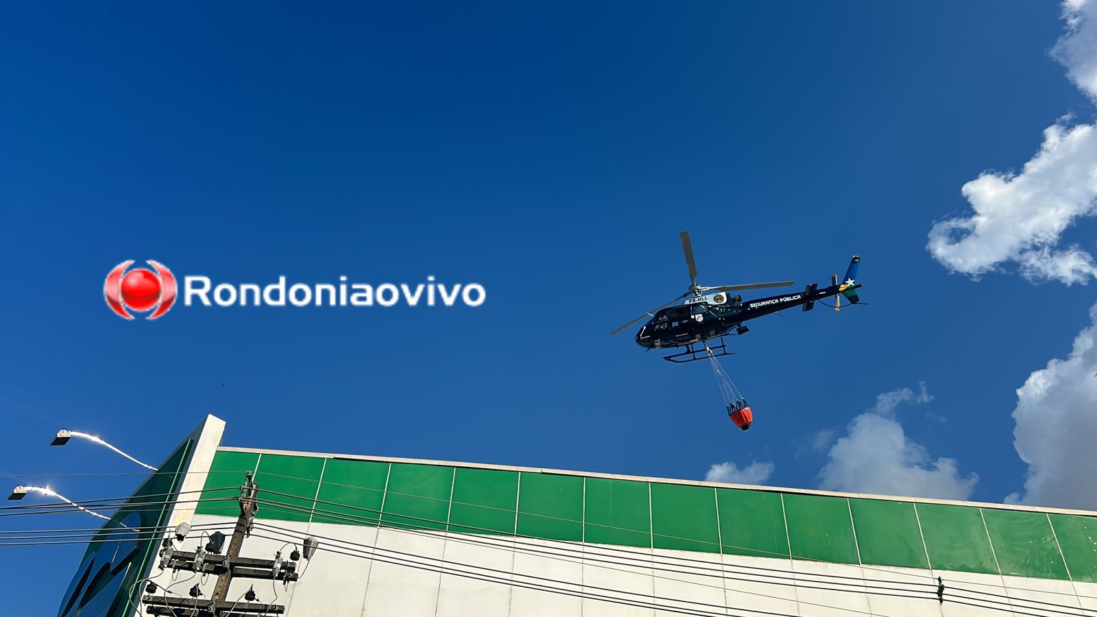 VÍDEO: Helicóptero é usado para combater incêndio próximo de presídio feminino