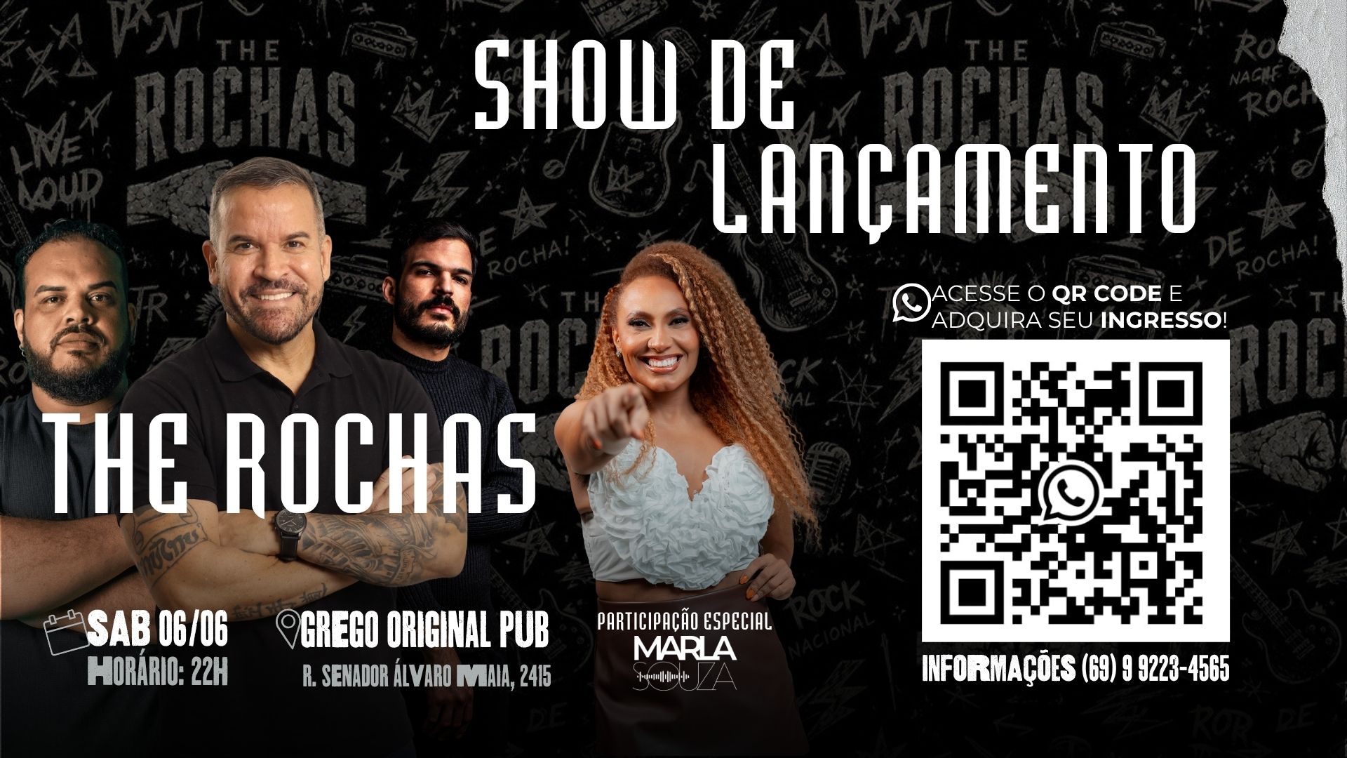 CULTURA: Banda The Rochas faz show de lançamento neste sábado (6), em Porto Velho 