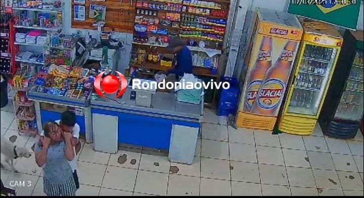MATA-LEÃO: Vídeo mostra comerciante sendo agredida durante assalto em mercado