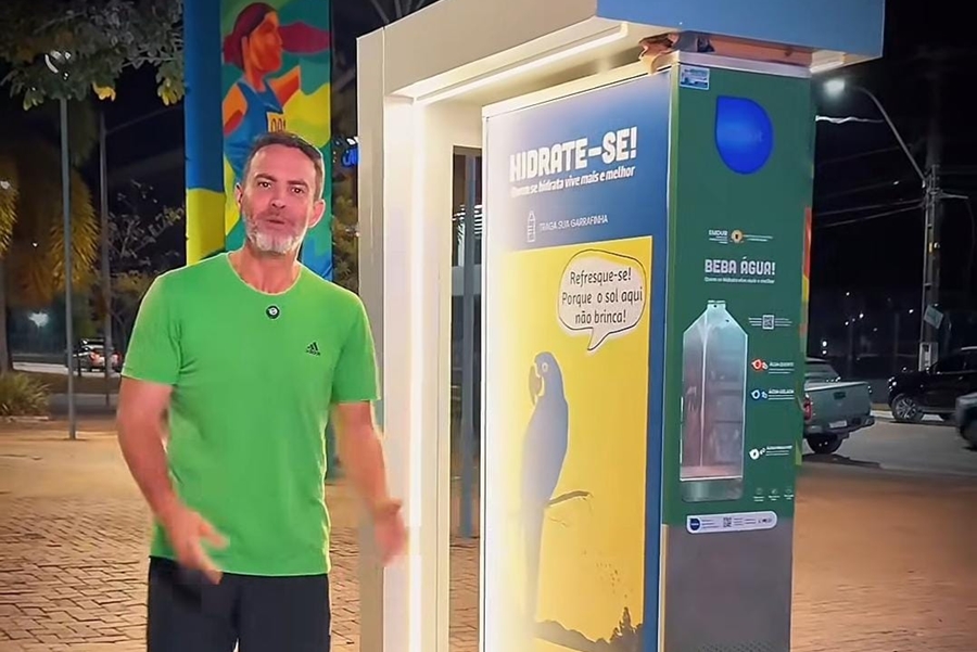 QUALIDADE DE VIDA: Prefeitura instala bebedouro gratuito para frequentadores do Espaço Alternativo