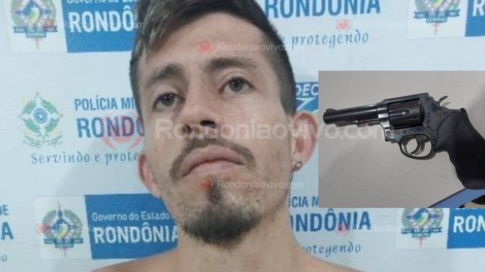 INTERCEPTADOS: Foragido 'Caveirinha' e comparsa são presos com revólver em carro Gol