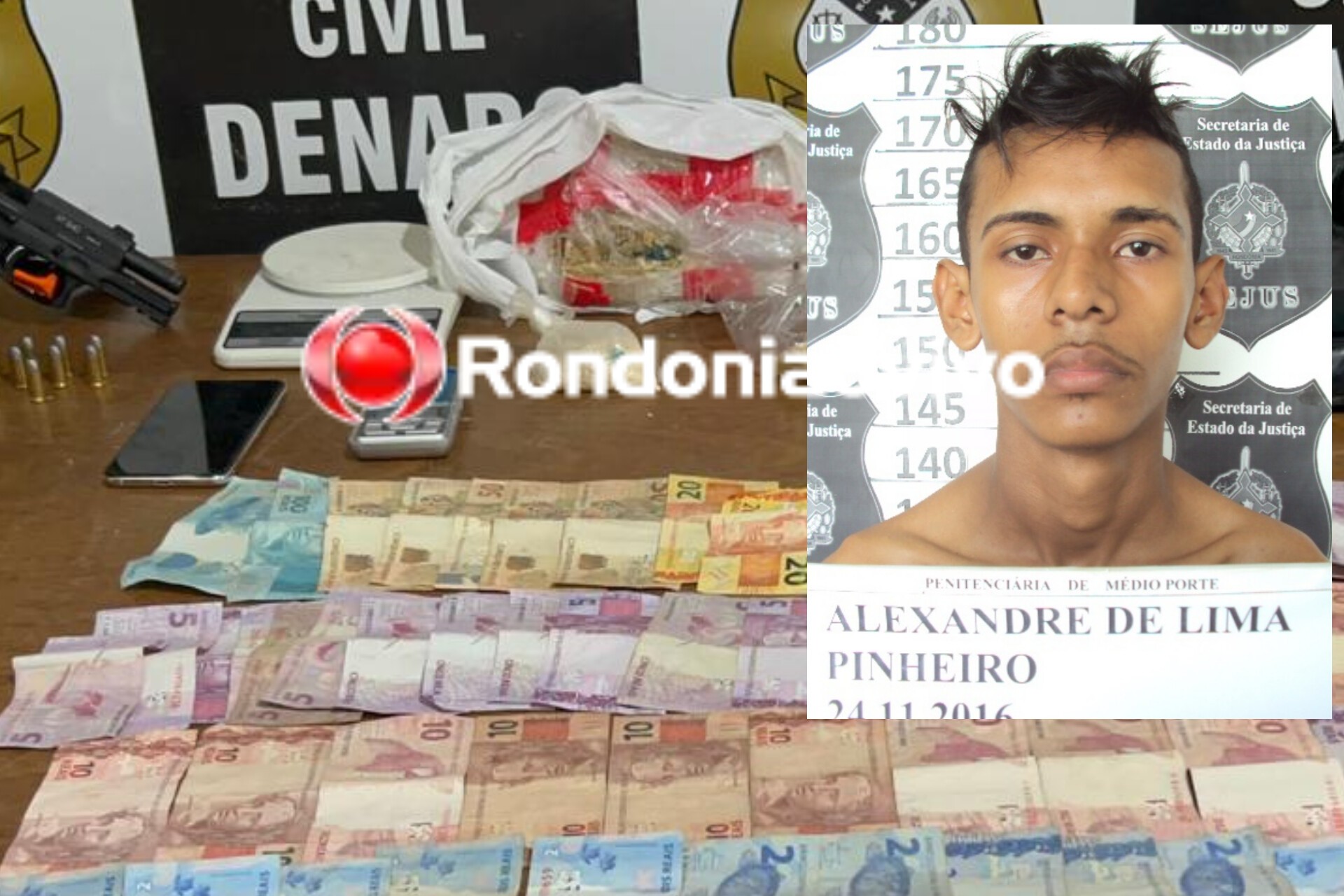 VÍDEO: Denarc prende traficante com dois quilos de drogas e pistola .40