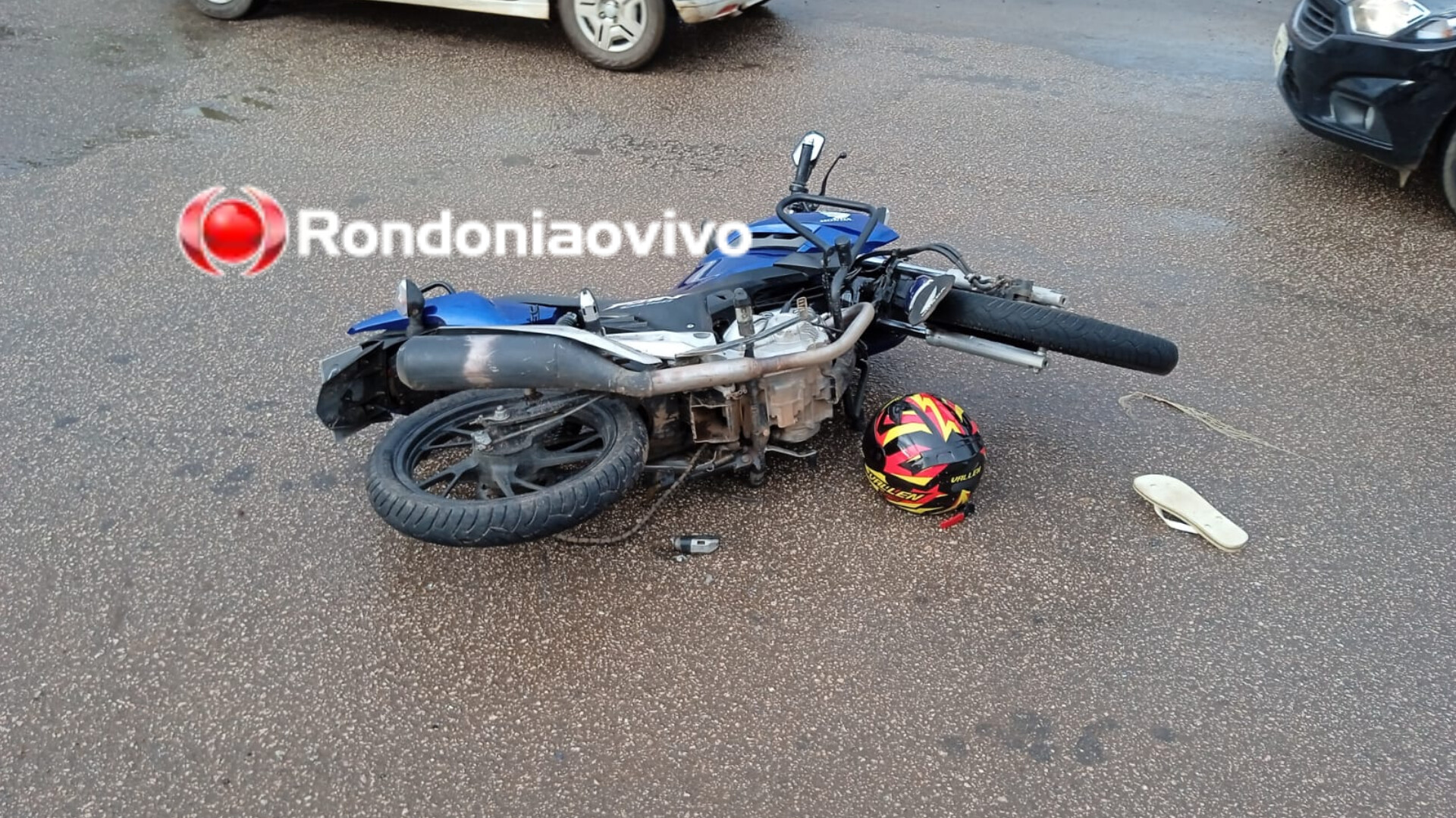 DIREÇÃO PERIGOSA: Motociclista tenta fugir de blitz da PRF e se envolve em acidente 