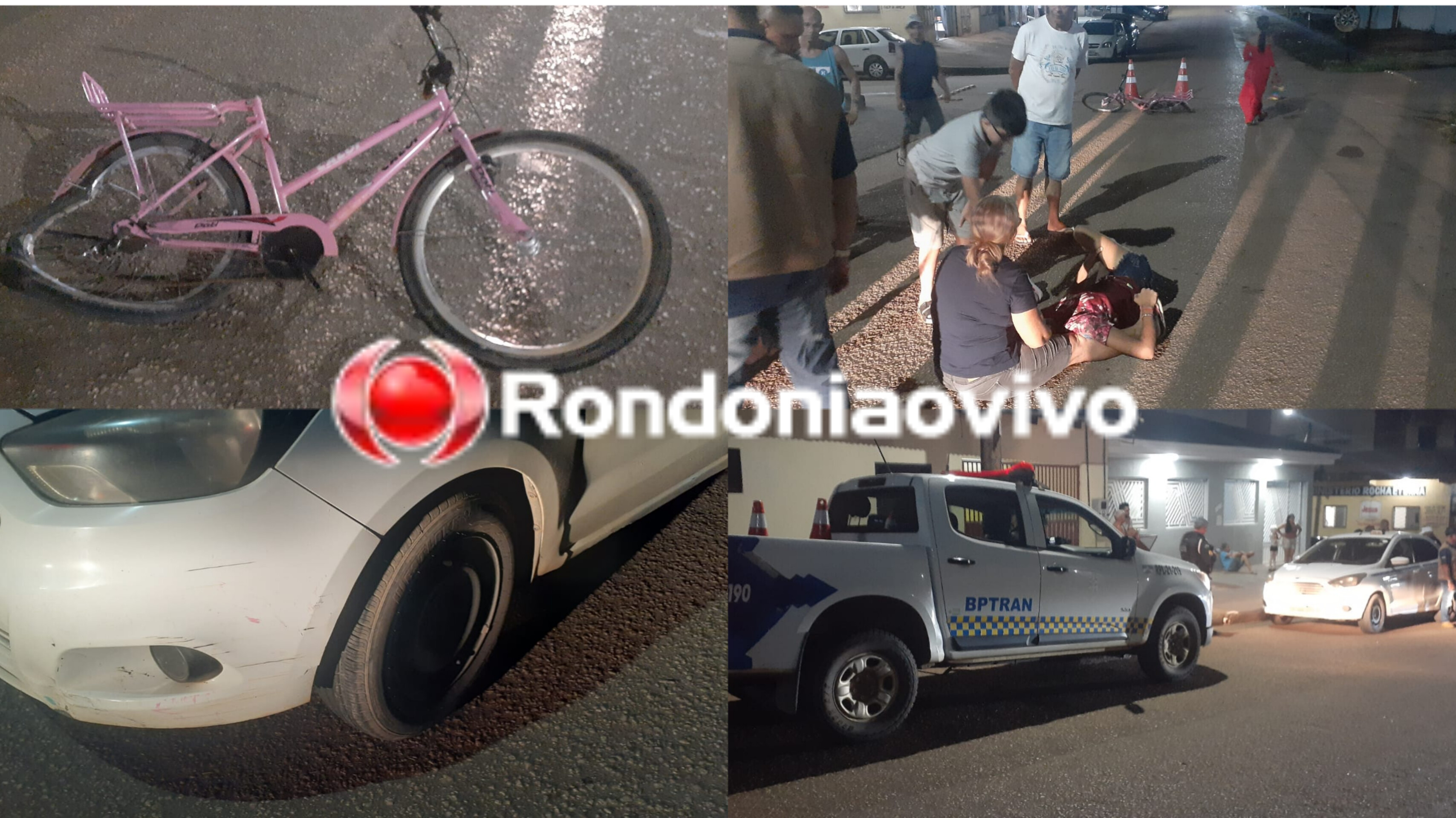 IMPRUDÊNCIA: Ciclista grávida é atropelada por táxi que avançou a preferencial 
