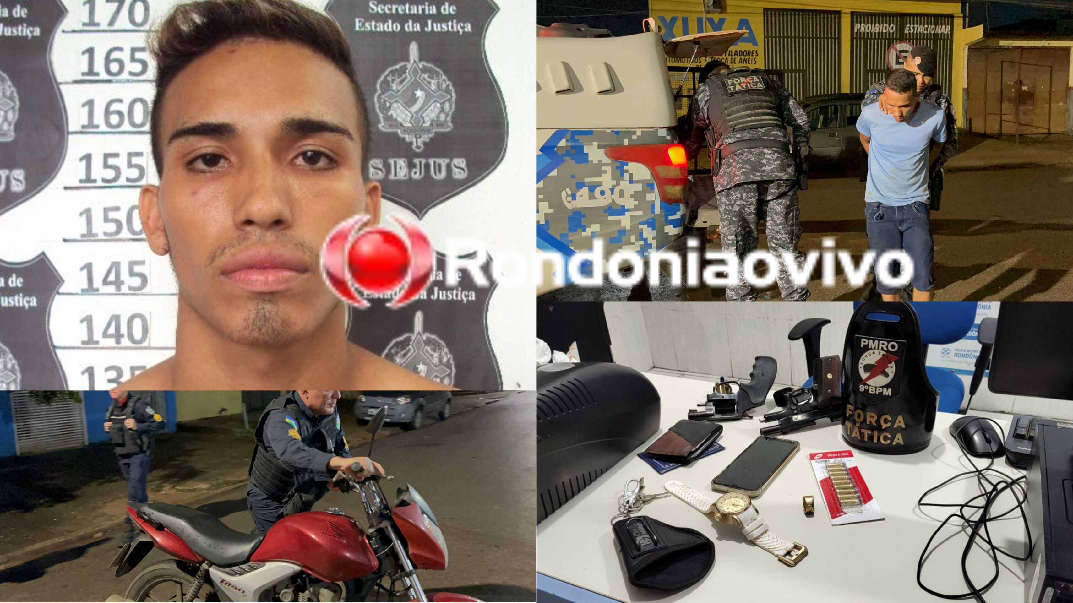 INTERCEPTADO: 'Pimpolho' é preso com pistola e revólver após tentar fugir em moto na zona Sul