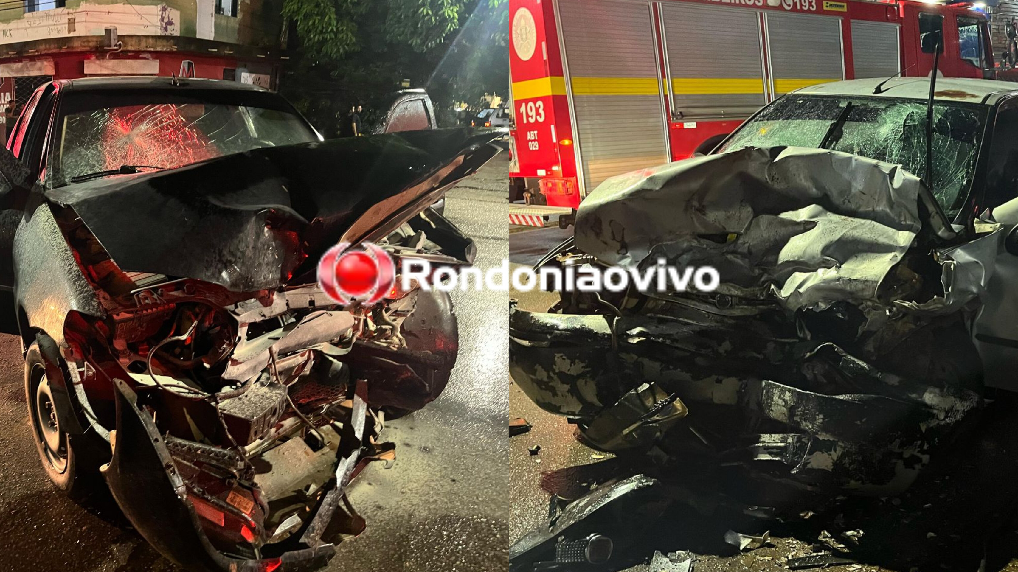 NA JATUARANA: Quatro pessoas ficam feridas em forte batida frontal entre carros 