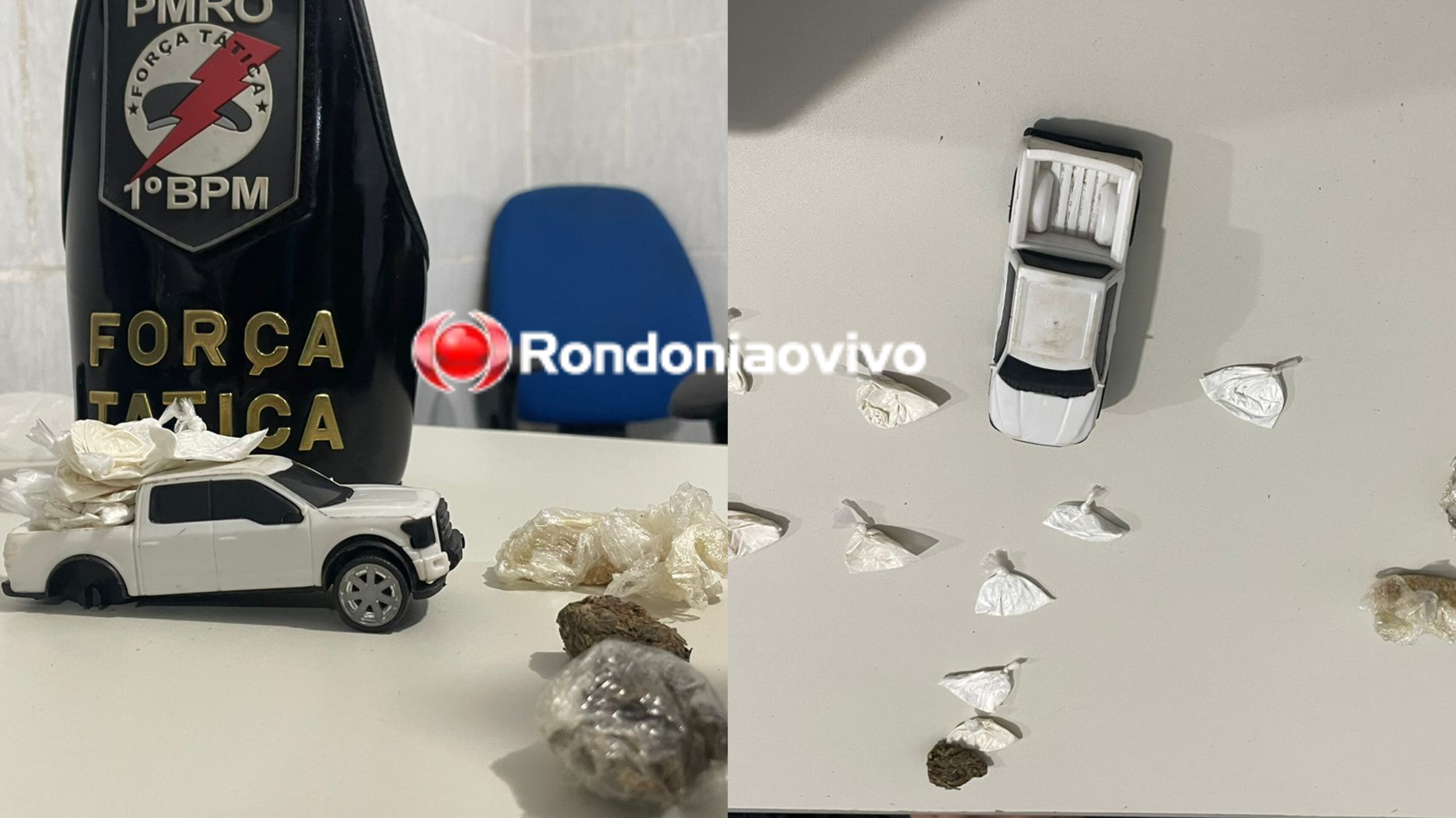 NO BAR: Traficante que escondia droga em carrinho de brinquedo é preso pela PM