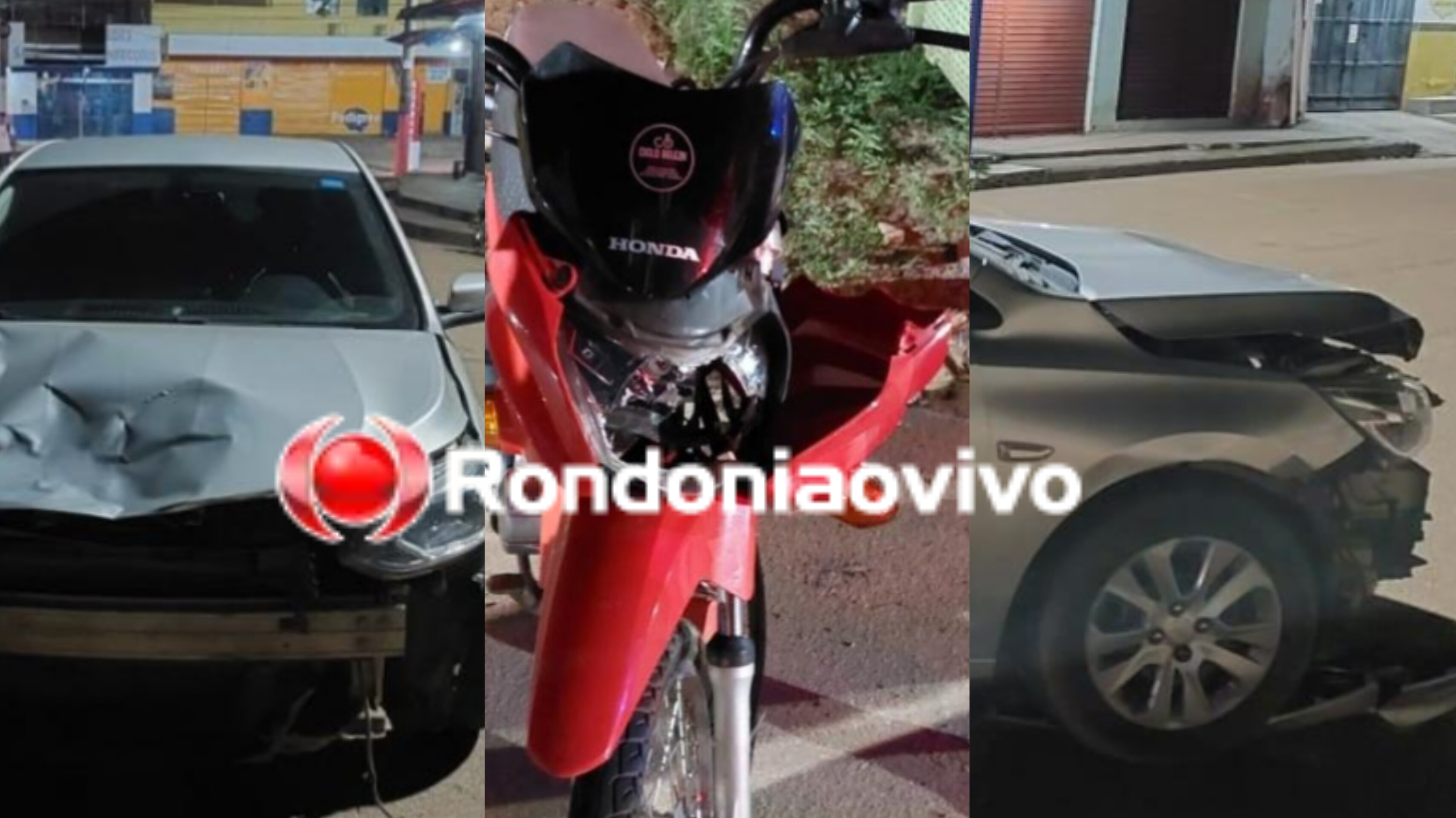 ONIX ATROPELOU: Mulher em moto avança preferencial e sofre fratura exposta atrás da rodoviária 