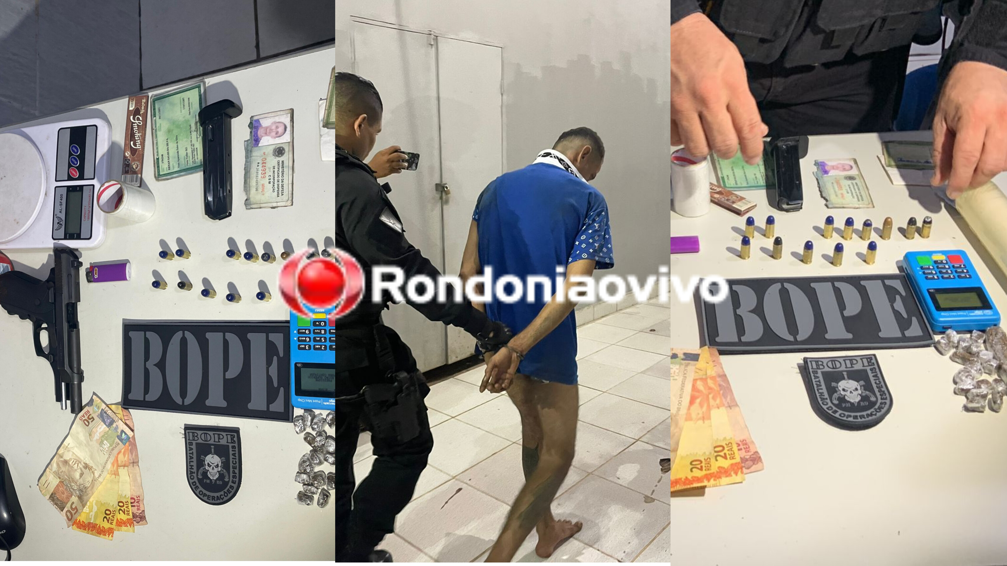 TRAFICANDO: BOPE prende criminoso que ostentava com '380' e vendia drogas no Ulisses