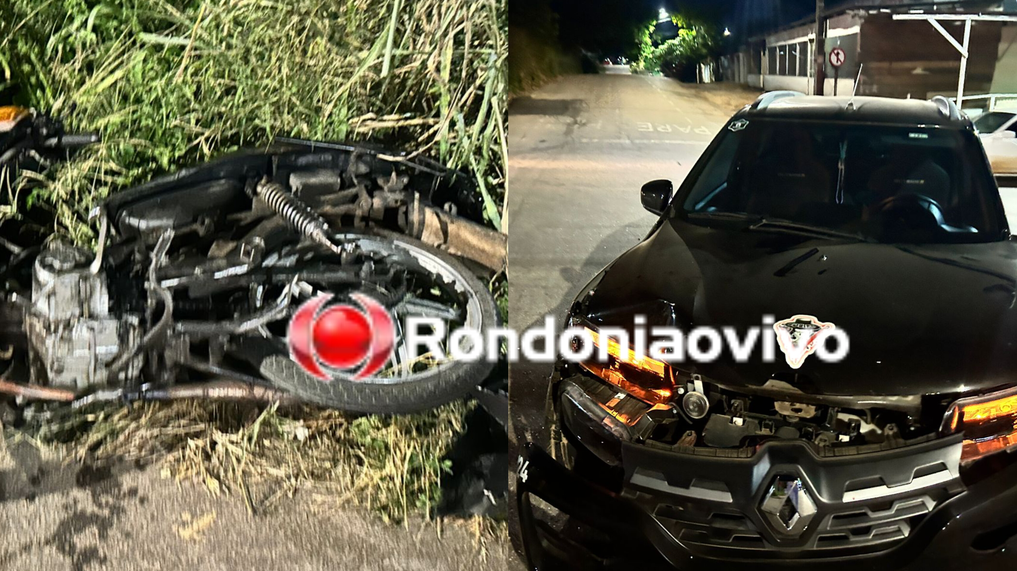 NÃO FUGIU: Motociclista é socorrido pelo pai após sofrer acidente na Alexandre Guimarães 