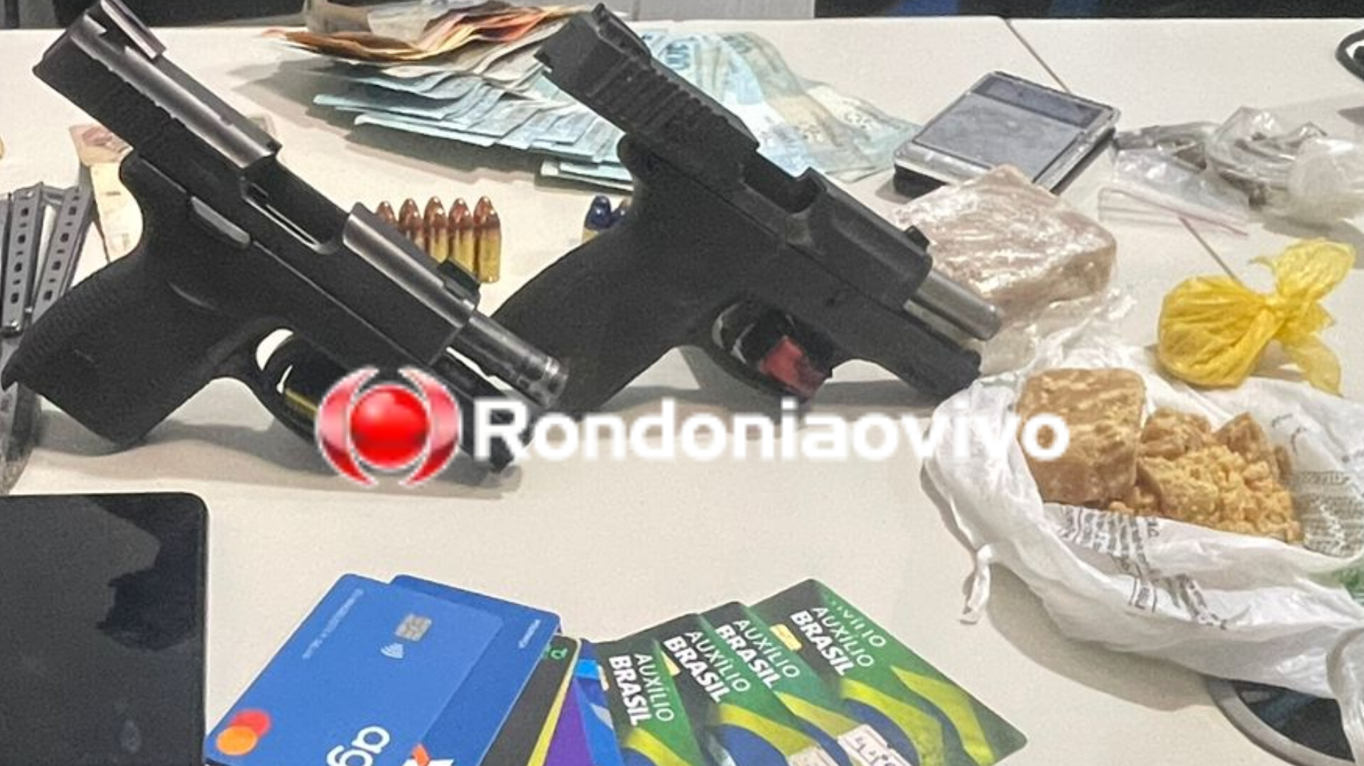 ORGULHO DO MADEIRA: Casal é preso com duas pistolas, drogas e dinheiro 