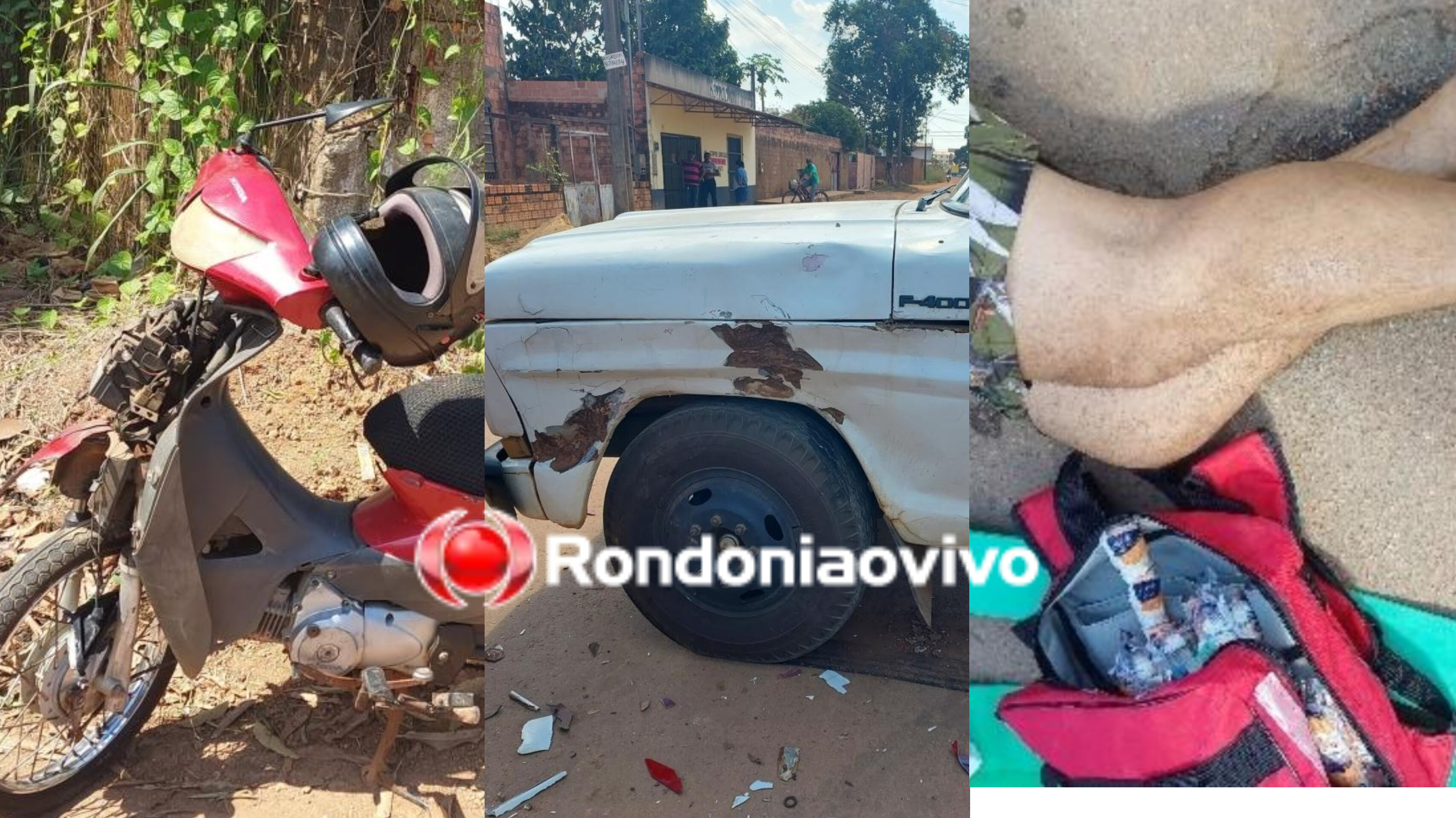 NA QUARENTINA: Motociclista de 61 anos sofre graves lesões após colisão em caminhão 