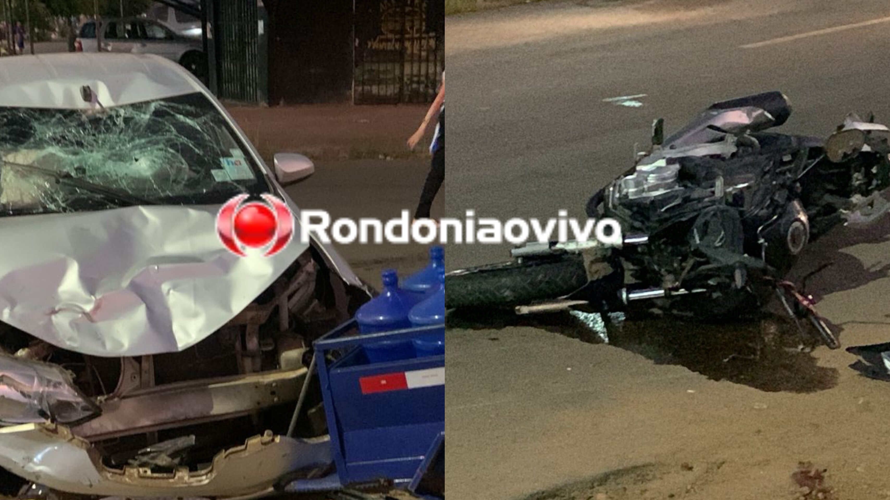 NO EMBRATEL: Entregador de água sofre grave acidente ao tentar fazer conversão 