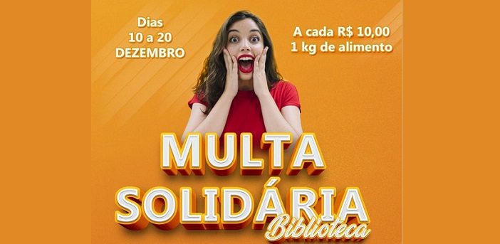 SOLIDARIEDADE: Biblioteca da Unesc lança campanha Multa Solidária nesse fim de ano