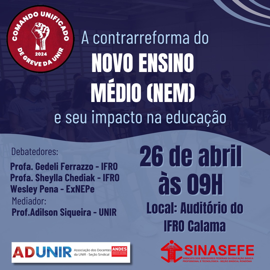 CONVERSA: Novo Ensino Médio (NEM) é tema de debate no IFRO/CAMPUS Calama