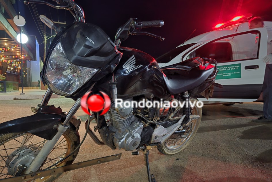SAIU FERIDO: Motociclista inabilitado avança preferencial e provoca batida contra carro