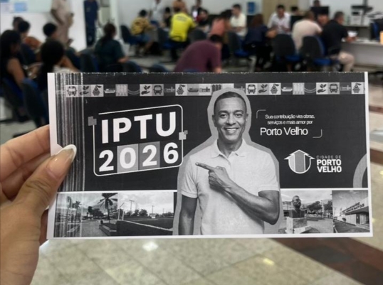 PRAZO: Pagamento antecipado do IPTU 2026 terá desconto de 10% até 5 de março