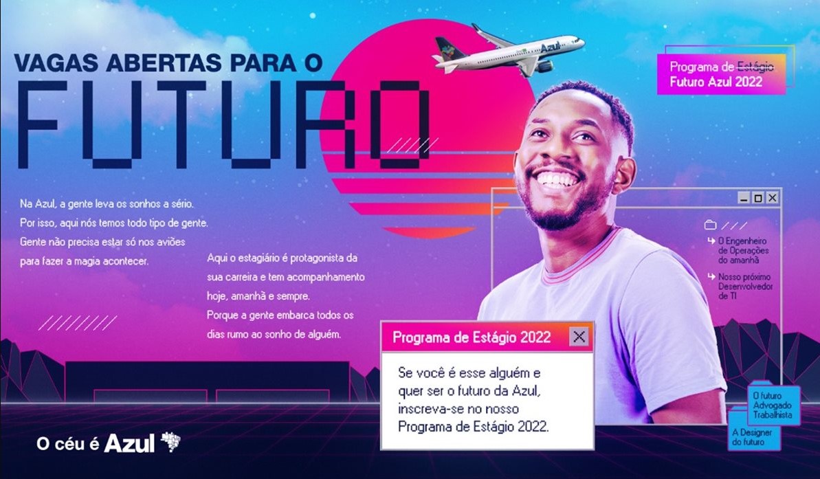 TRAINEE: Azul abre inscrições para 40 vagas em Programa de Estágio 2022