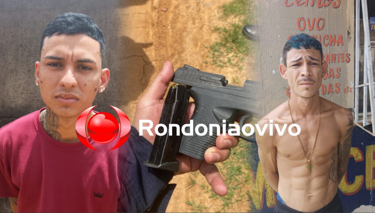 CAIU: Dupla é presa armada com pistola 9mm no condomínio Orgulho do Madeira