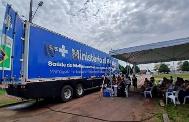GUAJARÁ-MIRIM: Representante do Ministério da Saúde visita carreta de saúde da mulher