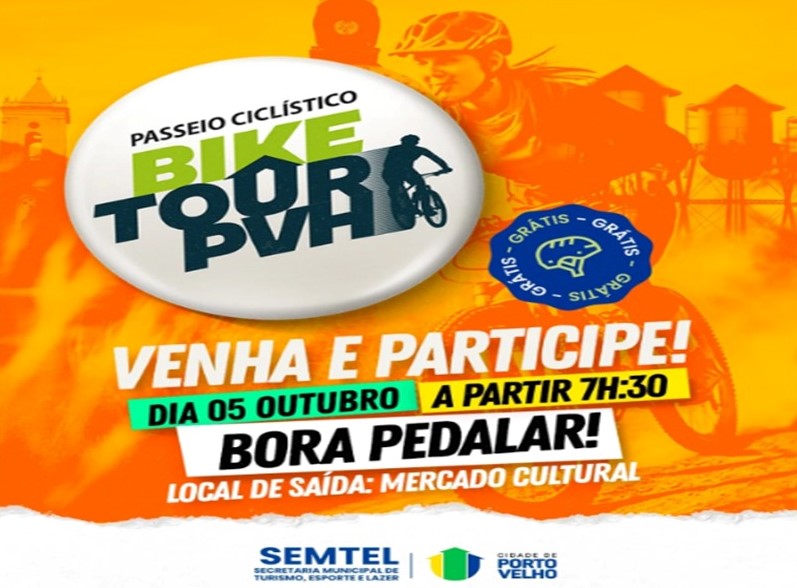 PASSEIO CICLÍSTICO: ‘Bike Tour Pvh’ acontece no início de outubro 