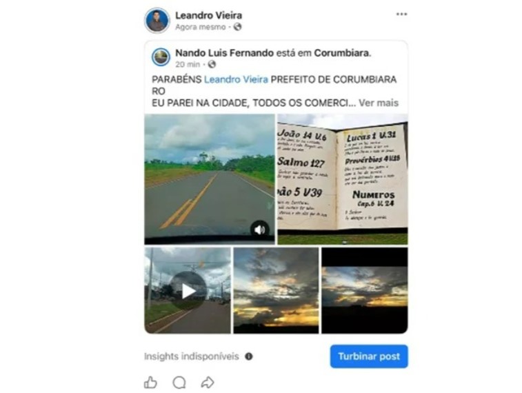 CORUMBIARA: Prefeito tem gestão destacada por turista durante visita ao município