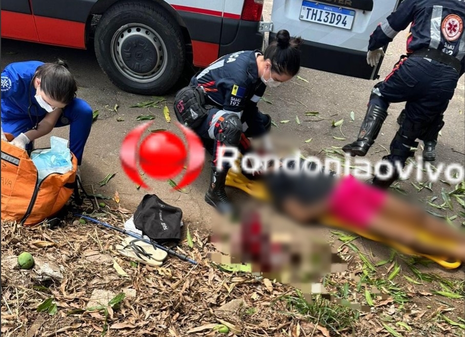 URGENTE: Homem fica em estado grave ao cair de pé de manga