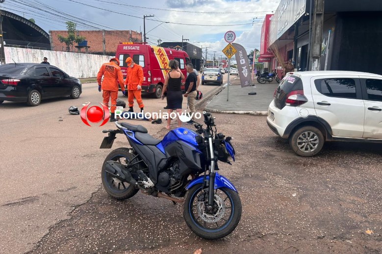 URGENTE: Homem e mulher ficam feridos em acidente na Avenida Jatuarana