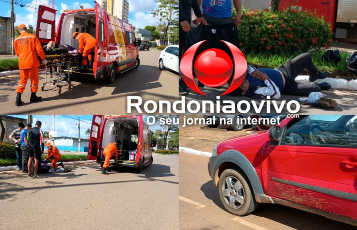 URGENTE: Motociclista sofre grave acidente após condutor de carro abrir portal