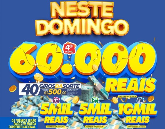 RONDÔNCAP: R$ 60 mil no 4° prêmio, 40 Giros da sorte e título só 10 reais!