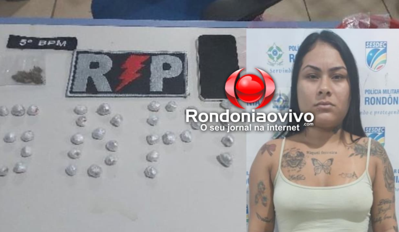 TRAFICANDO: 'Moranguinho do CV' é presa por tráfico de drogas no Orgulho do Madeira