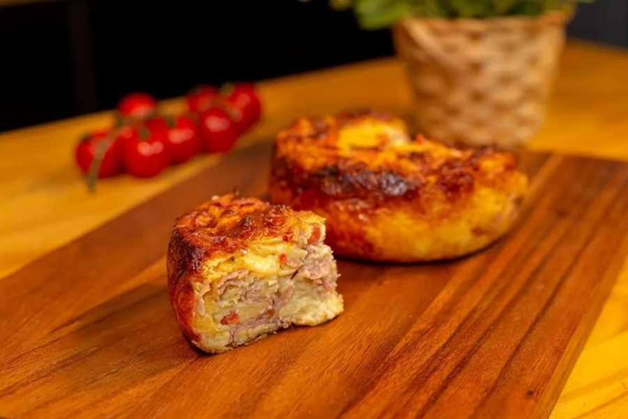 SALGADA: Veja a receita prática de torta de presunto na air fryer