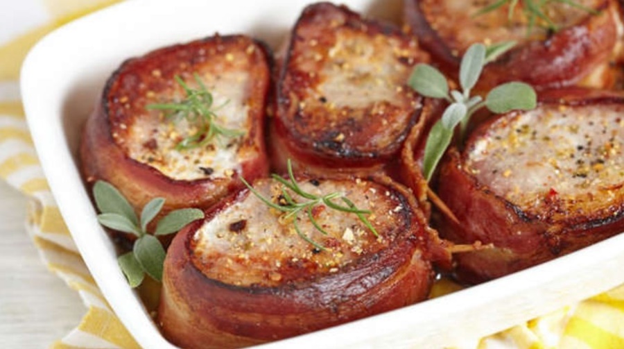 ÁGUA NA BOCA: Receita de filé mignon suíno encapado com bacon 