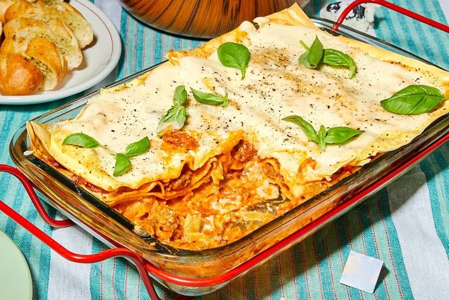 VEGANO: Receita de lasanha com carne moída à base de plantas
