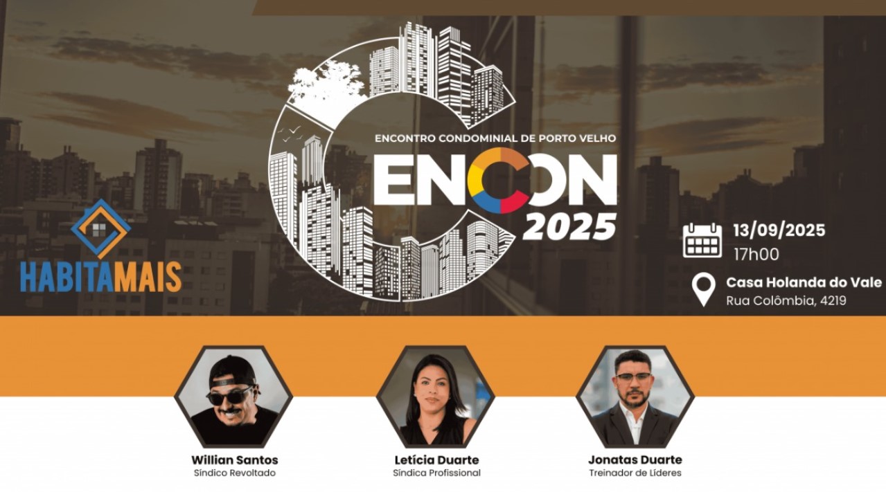 ENCON 2025: Encontro Condominial de Porto Velho acontece em 13 de setembro