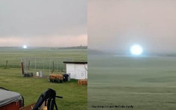 É UMA NAVE ESPACIAL? Uma enorme bola de luz aparece do nada e choca pessoas no Canadá