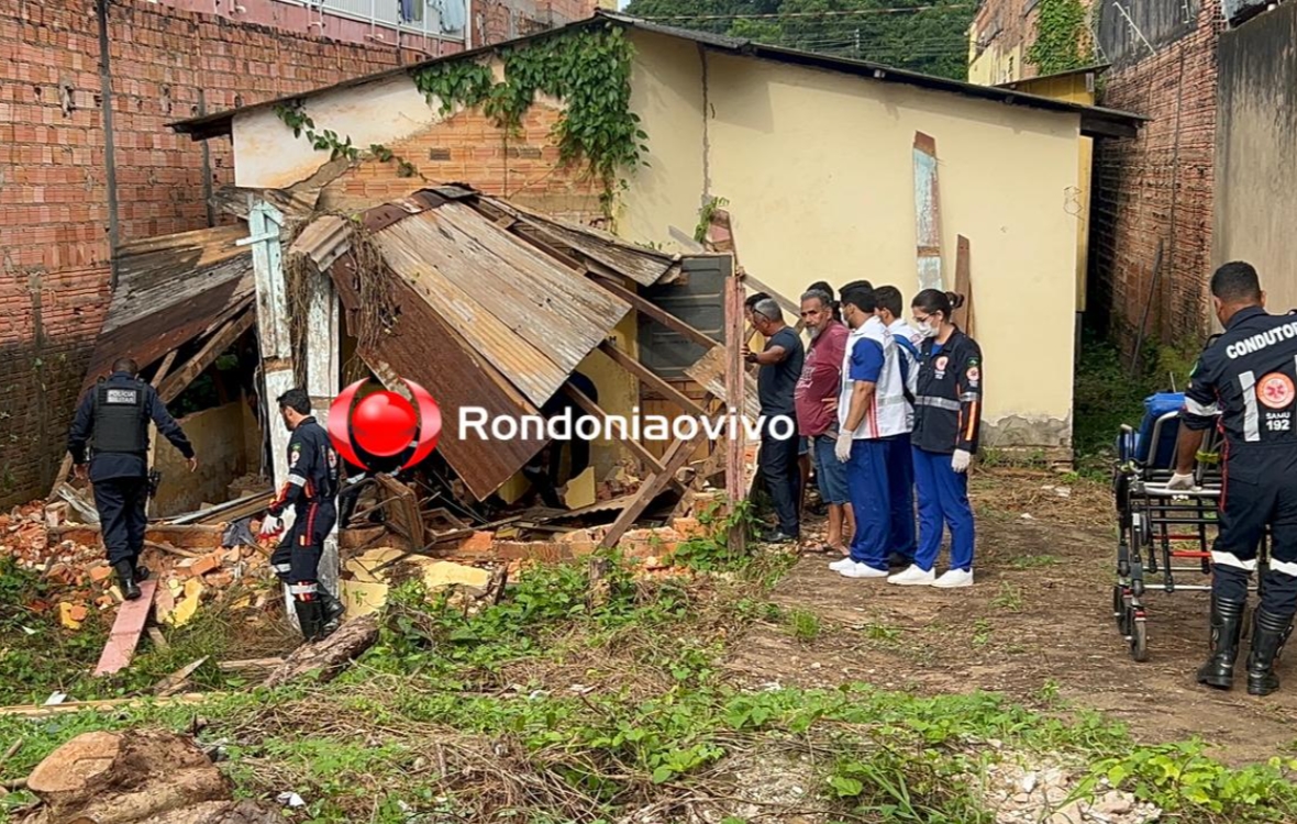 URGENTE: Residência desaba em cima de homem no Centro