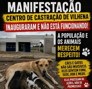 PROTEÇÃO ANIMAL: Manifestação cobra funcionamento de centro de castração em Vilhena