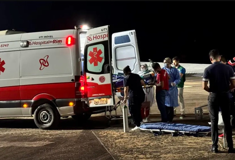 ASSISTÊNCIA: Vítima de acidente aéreo é transferida para Centro de Tratamento de Queimados