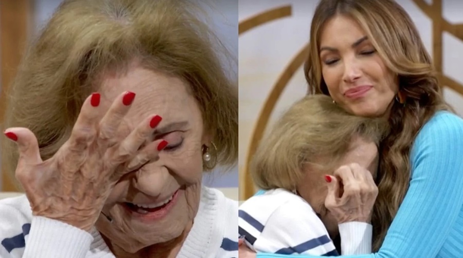 'ENCONTRO': Laura Cardoso não segura emoção e cai no choro ao receber homenagem 