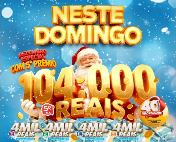 RONDÔNCAP: 40 Giros da Sorte, 4 prêmios de 4 mil e 104 mil no 5º prêmio!