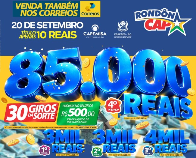 RONDONCAP: 85 mil motivos para comemorar por apenas R$ 10