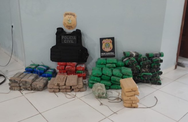 FISCALIZAÇÃO: PF e PC apreendem 110kg de drogas no Amazonas