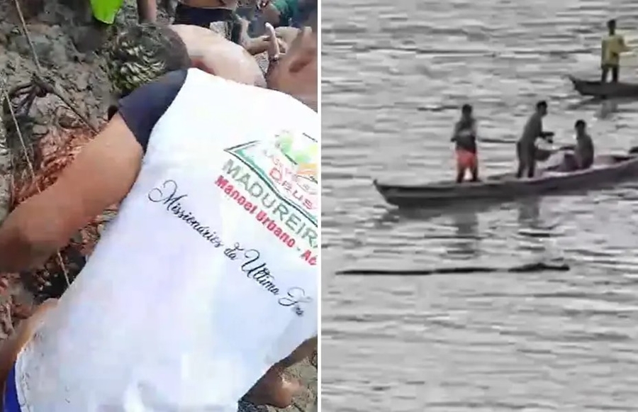 SUSTO: Ribeirinhos abatem jacaré-açu após tentativa de ataque