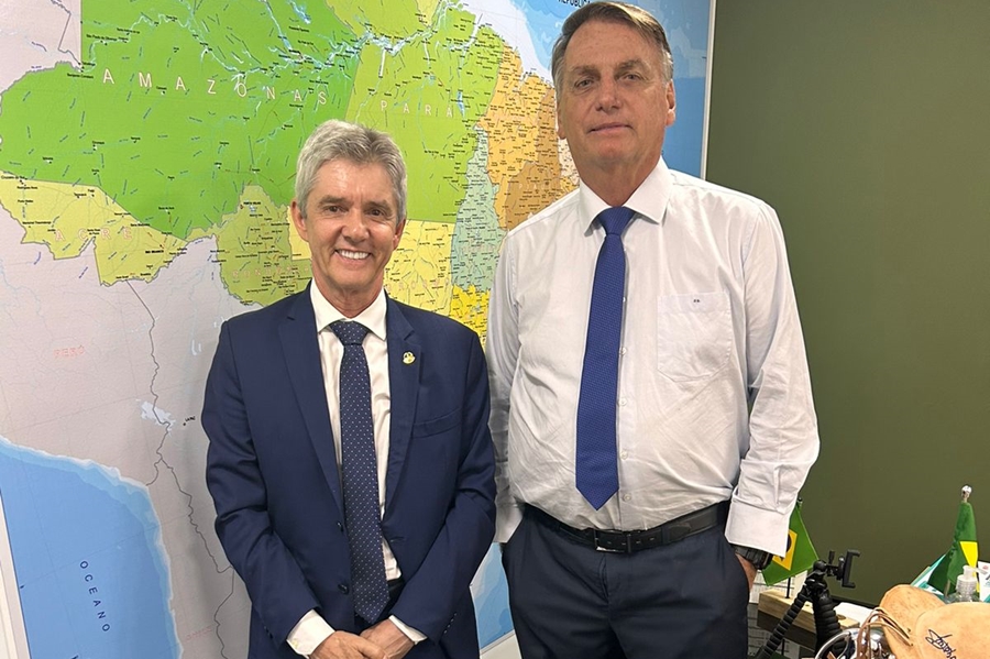 JAIME BAGATTOLI: Senador se reúne com Jair Bolsonaro para discutir posição do PL nas eleições