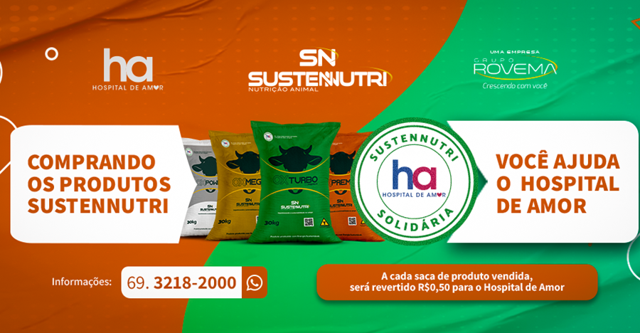 HOSPITAL DO AMOR: Dia 27 de setembro será lançada a Campanha 'Sustennutri Solidária'