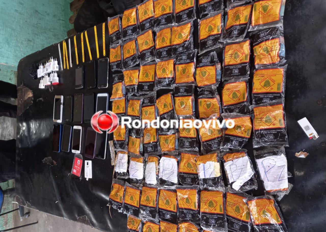 VARREDURA: Policiais penais apreendem vários celulares, serras e drogas no Urso Branco