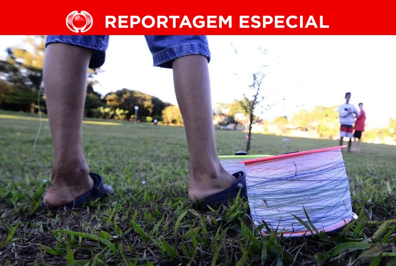 LINHA CHILENA: Brincadeira de pipas com cerol pode causar a morte