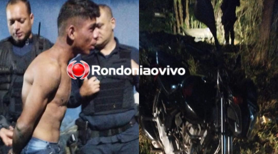 CERCO RASTREADO: Perseguição, tiros e bandido que roubou moto na capital é preso em Candeias